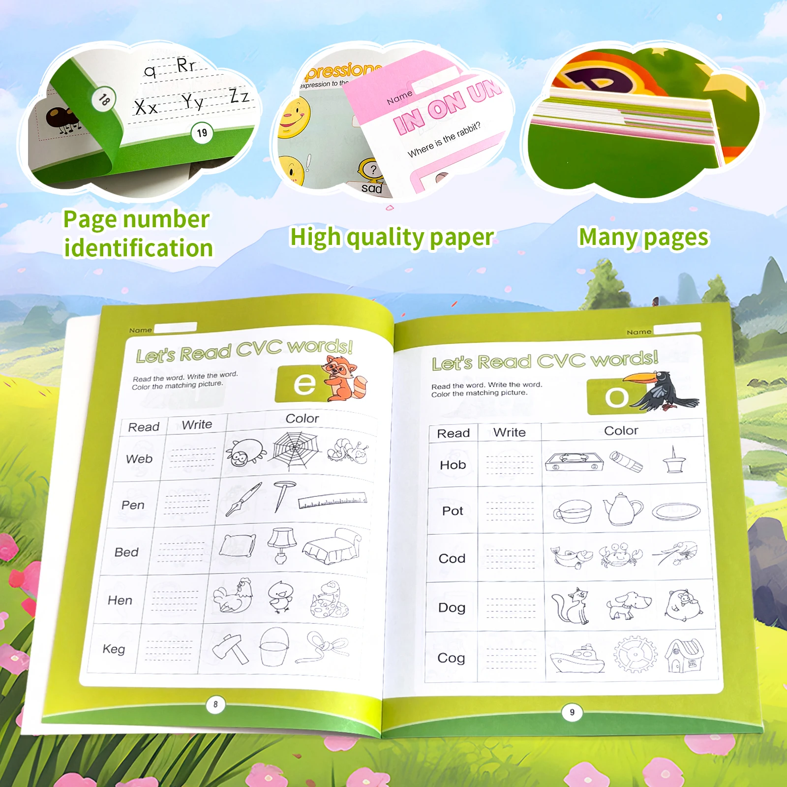 My First Alphabet Book And Educational Coloring Book Cartoon Drawing Book Children's Color Book Concentration Development Gifts