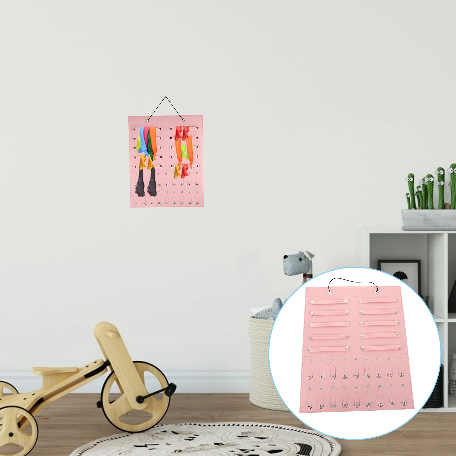 

Jewelry Storage Bag Hanging Holder Organizer for Hair Accessories Bow Headband Felt Wall Mounted Space Saving Bow for Girls