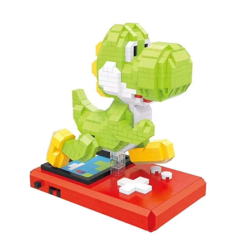 Super Mario Yoshi Figure Micro Building Blocks Mario Bros DIY Assembly Puzzle Mini Bricks Toys for Kid Christmas Gift