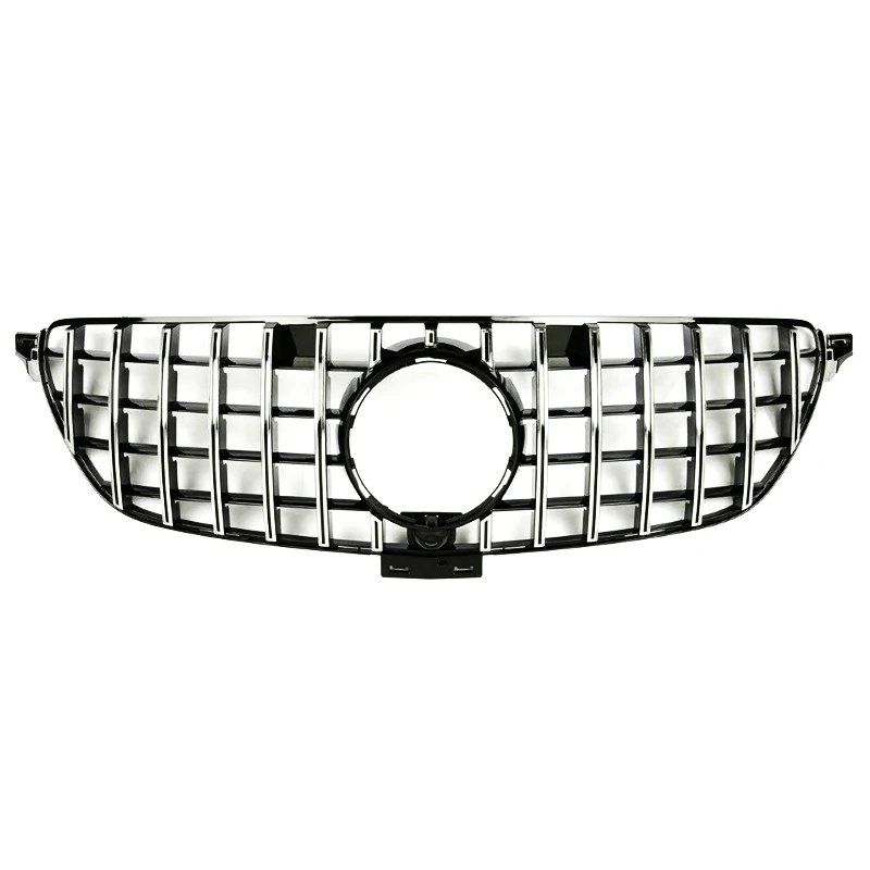 

GLE63 COUPE W292 GLE350 400 450 Upgrade GT GTR Vertical bar Silver Piano Black Grille for 2015-2019 for GLE