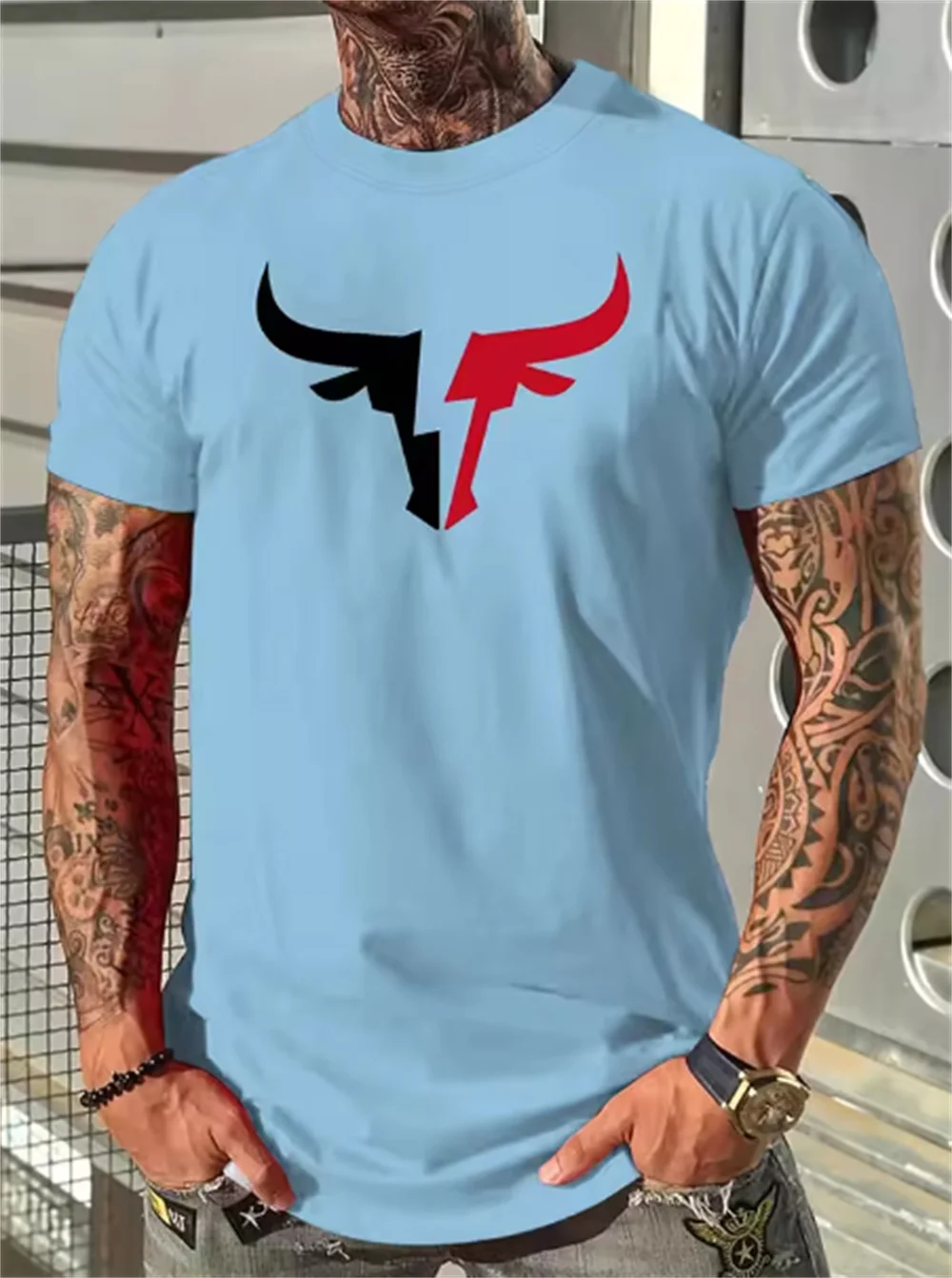 Summer Urban Street Fashion Men's T-shirts Daily Casual Short-sleeved Tops, Outdoor Sports T-shirts 3D Printed Men's T-shirts