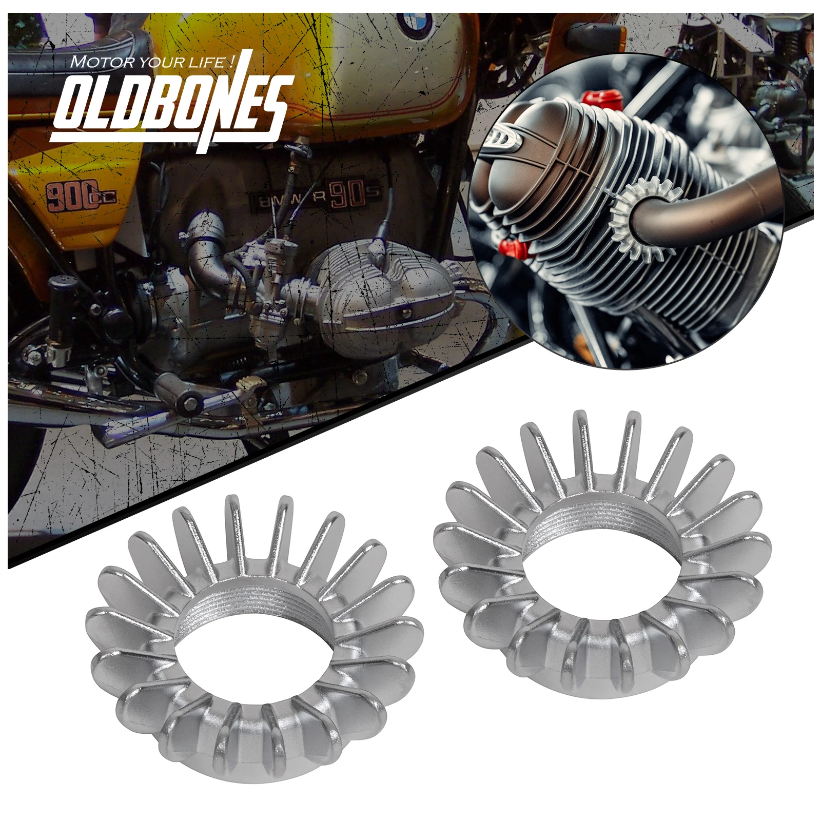 Cafe Racer R Serie For BMW R75 R80 R90 Motorcycle Accessories Exhaust Header Nut 52mm Manifold Nut