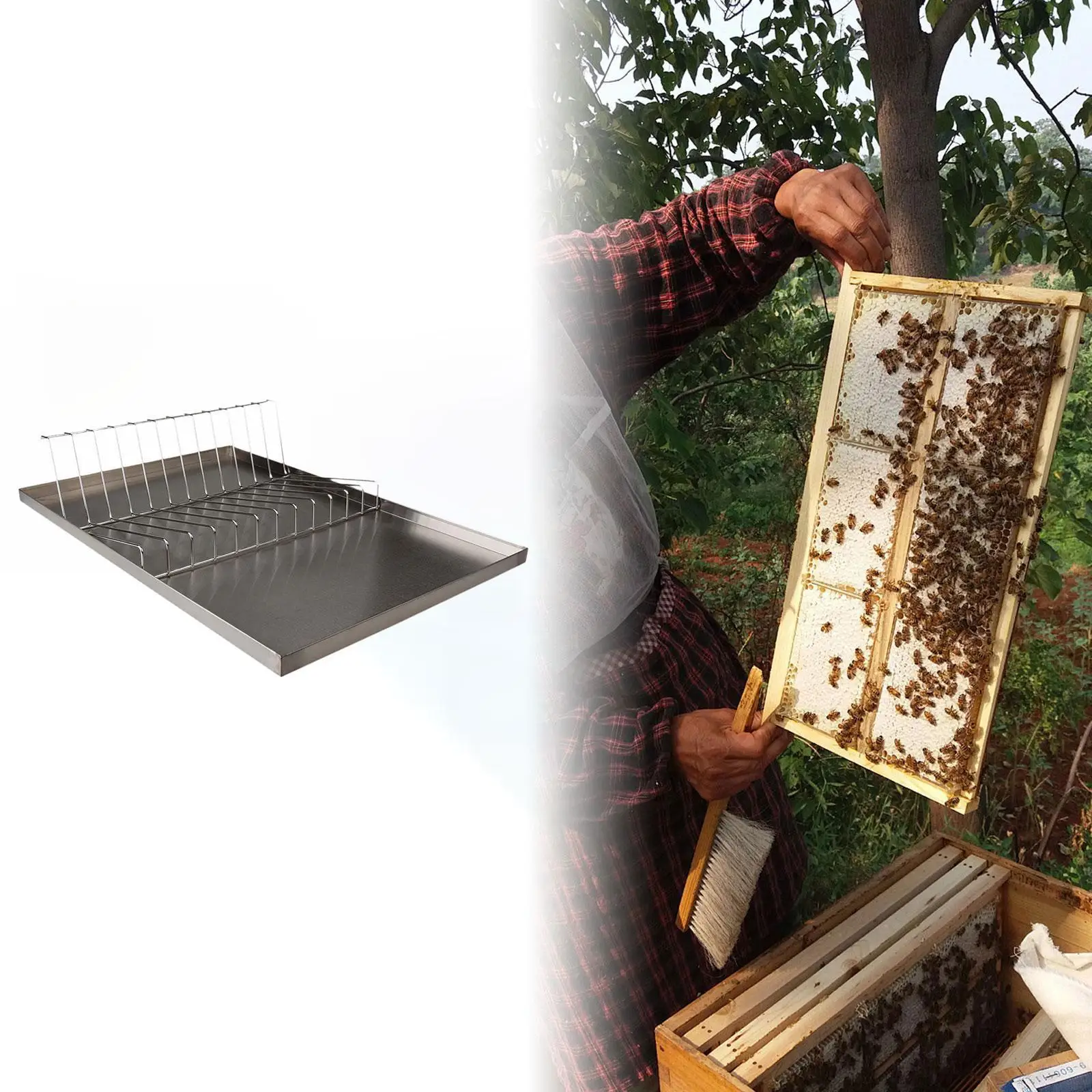 

Honeycomb Frame Display Stand Beekeeping Uncapping Station for Bakeries Honey