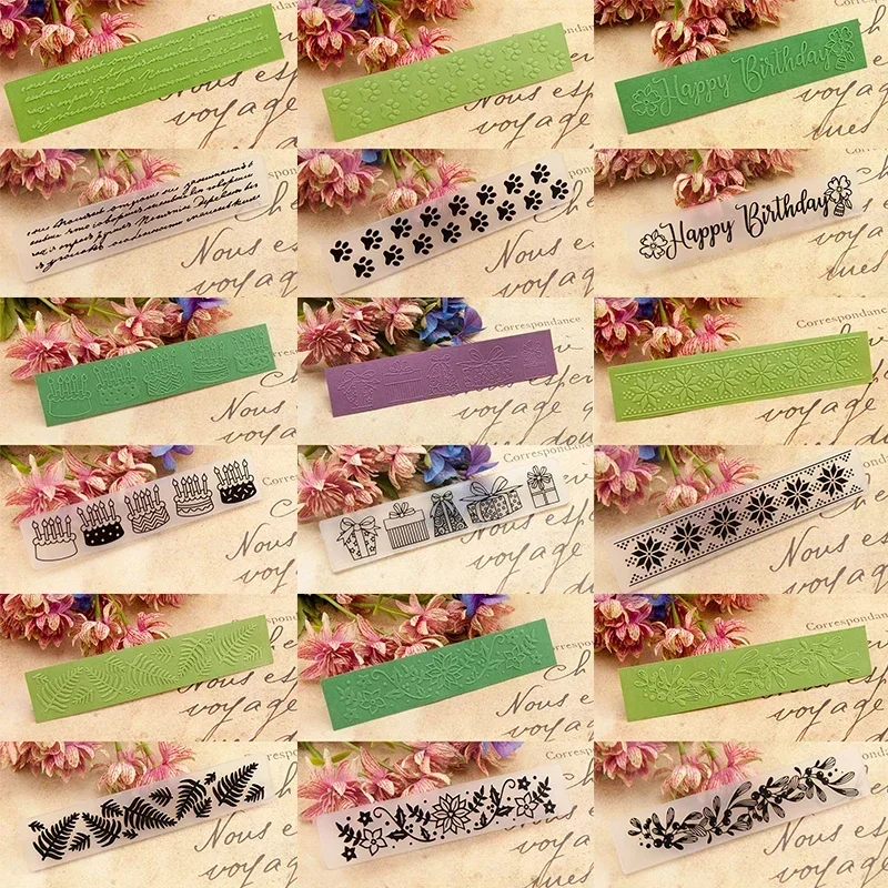 3D Embossing Folder Plastic Template for DIY Scrapbooking Craft Photo Album Card Holiday Handmade Decor Supplies 15x3cm