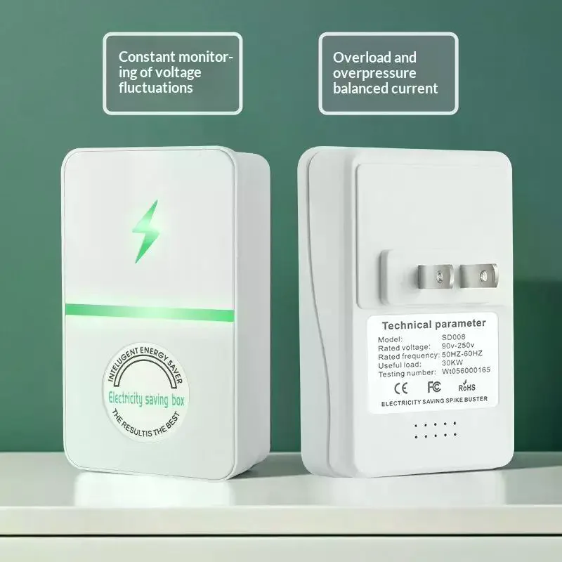 US Plug 90v-250v Energy Saving Device Power Saver Intelligent Flame Retardant Low Consumption Save Electricity 1/2/5Pcs