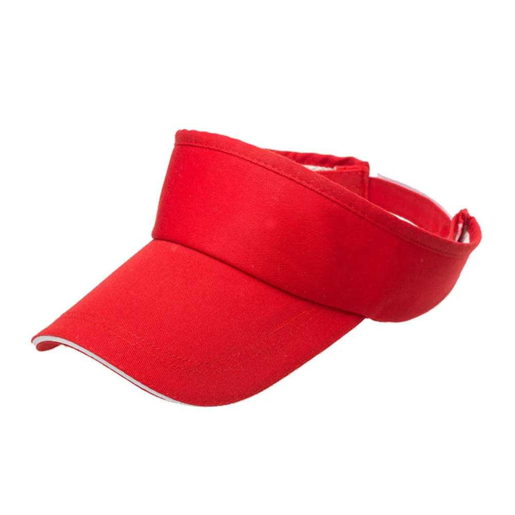

Adjustable Sports Sun Hat Red Lightweight Uv Protection Visor for Outdoor Travel Running Men Women Visors