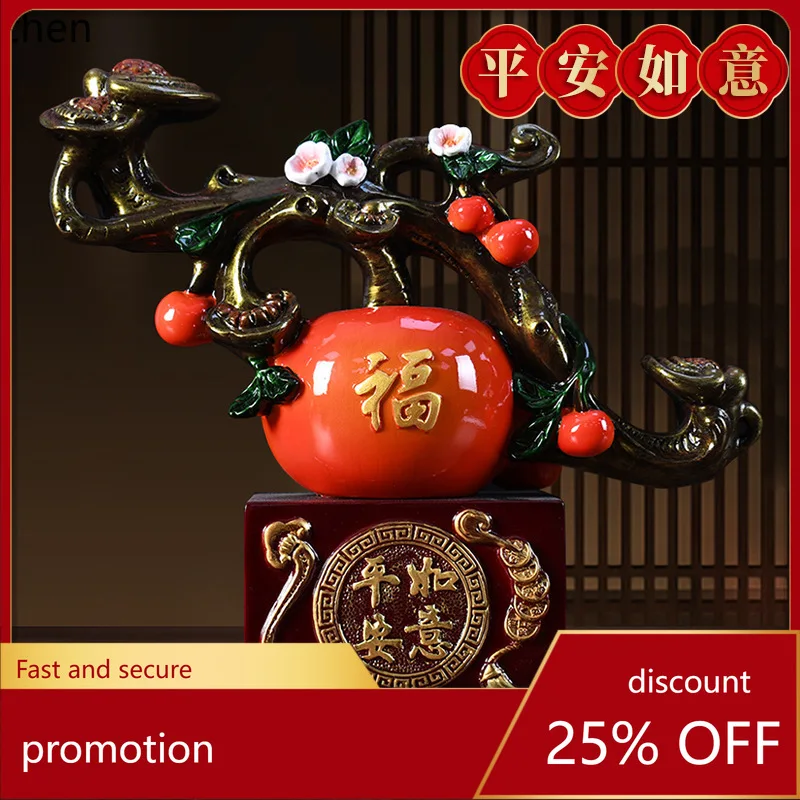 

LXC Peaceful and Auspicious Apple New Year Ornament Housewarming Gift Living Room Entrance TV Cabinet Wine Cabinet Decoration