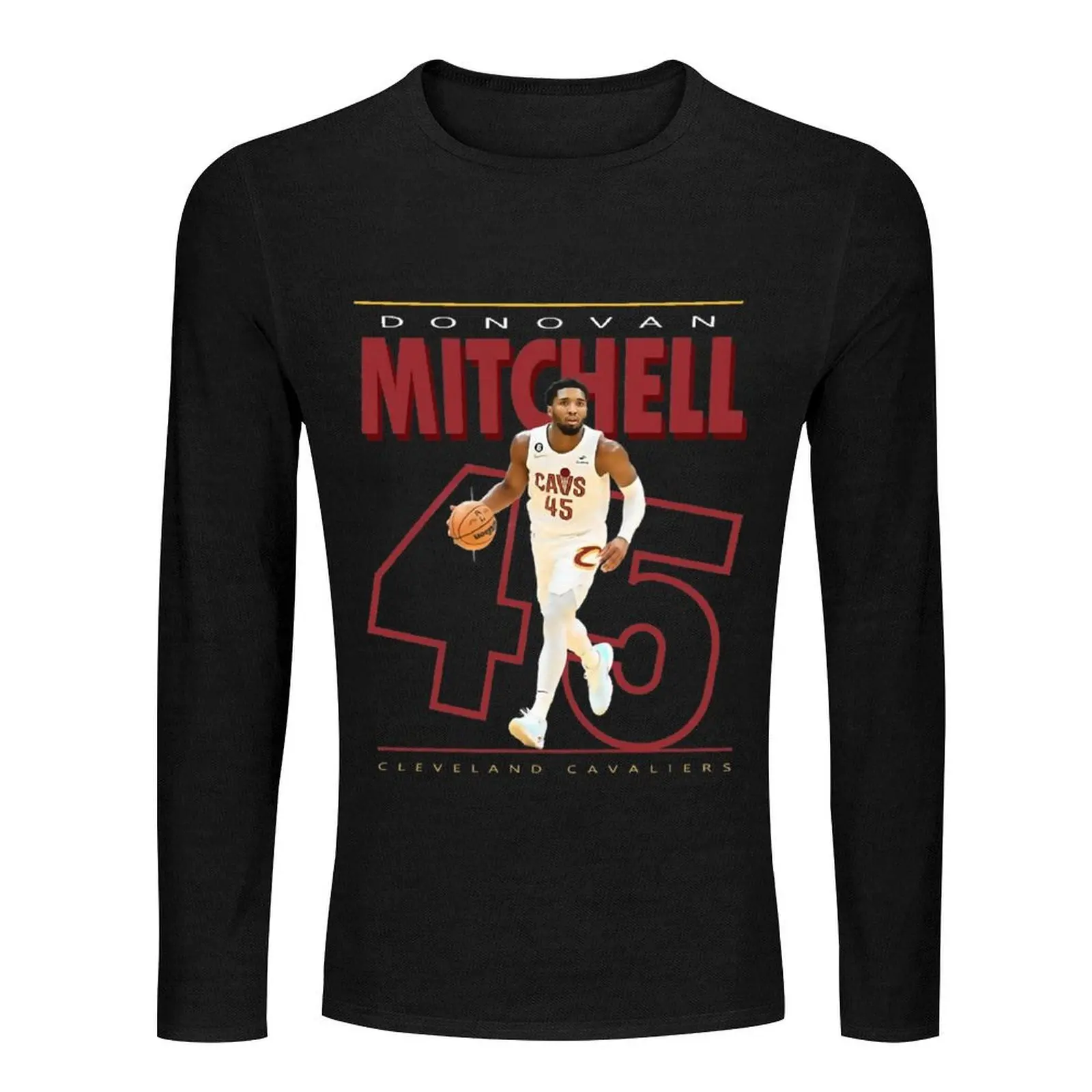 Donovan sport Mitchell (1) Long T-Shirt korean fashion Men's cotton t-shirt