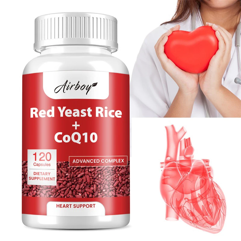 Red Yeast Rice and CoQ10 - Supports Heart and Brain Health, Boosts Immunity