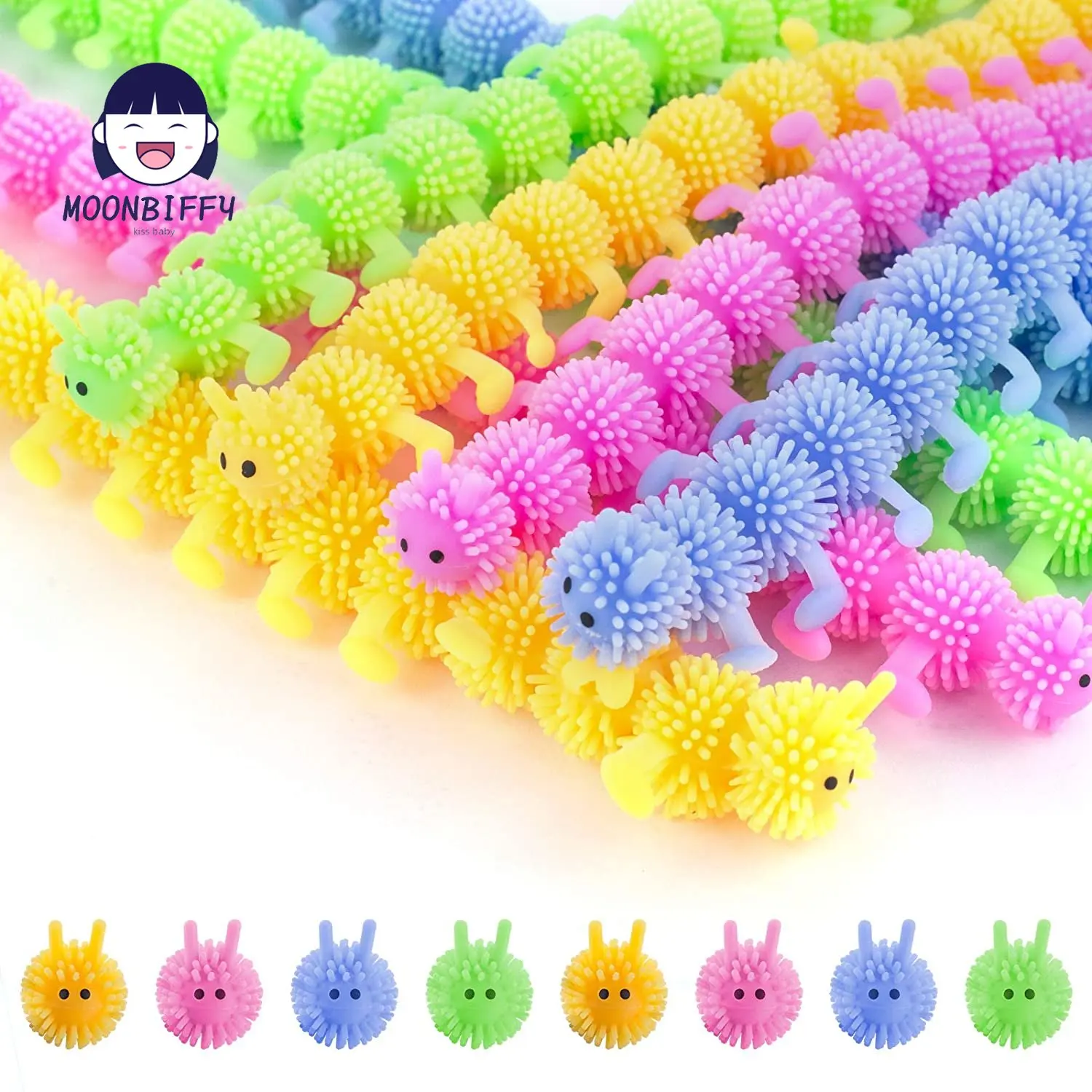 1pc Caterpillars Sensory Toy Stress Relief Stretchy String Worm pops Fidget Therapy Anti Anxiety Fidget for Teenagers Adults