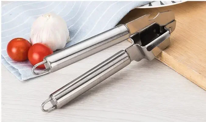 1PC Mutifunctional Stainless Steel Garlic Presses Ginger Squeezer Crusher Chopper w/Bottle Opener Vegetable Slicer KX 060