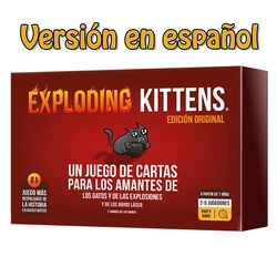 Juego de mesa español explotando gatitos para fiesta familiar, juego de cartas para adultos y niños, adecuado para regalo de vacaciones