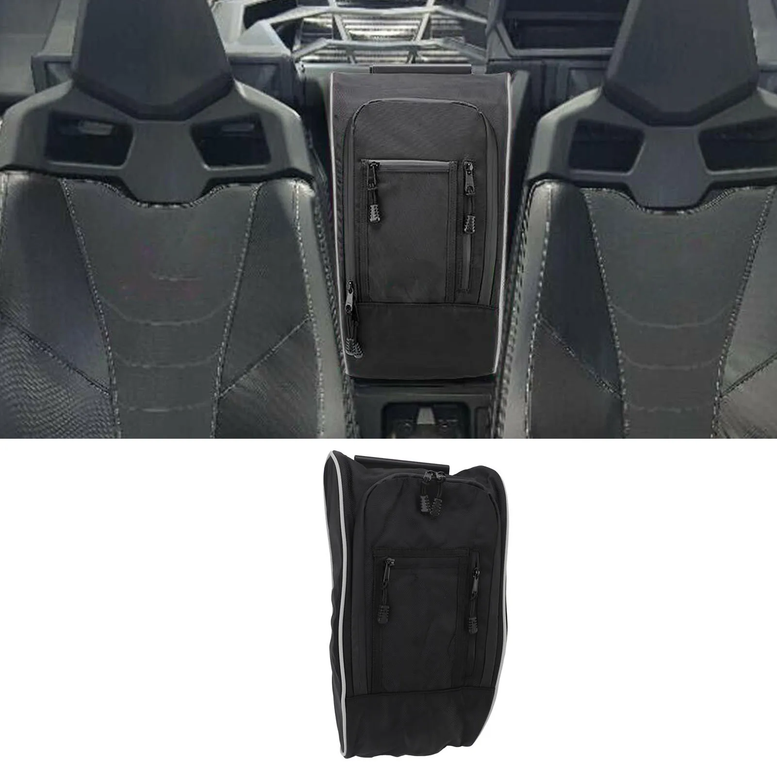 Center Storage Bag 715004277 for Can-Am Maverick X3 MAX X DS X RS X MR DS 1680D Oxford Cloth Waterproof Multiple Pockets Cup Hol