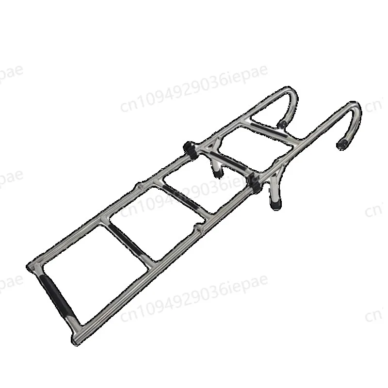 Marine Boat Stainless Steel Telescopic Folding Ladder 4 Step Boat Ladder Boarding Ladder for Marine Deck Outboard Swim Platform