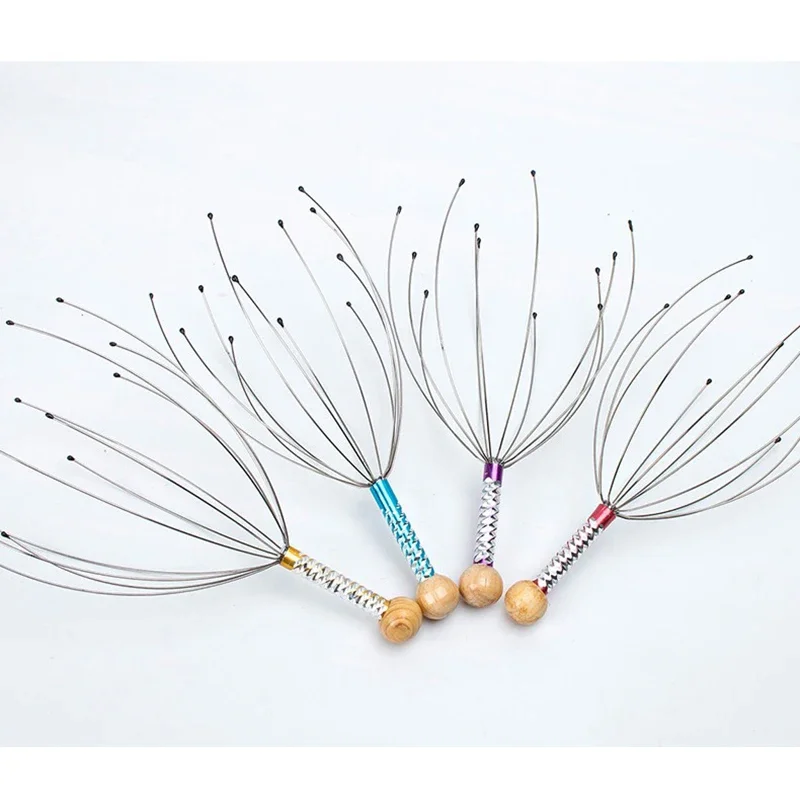 เครื่องนวดหัวปลาหมึก Alat pijat leher 12นิ้วเครื่องนวดศีรษะ Relief ผ่อนคลายความเครียดสปา