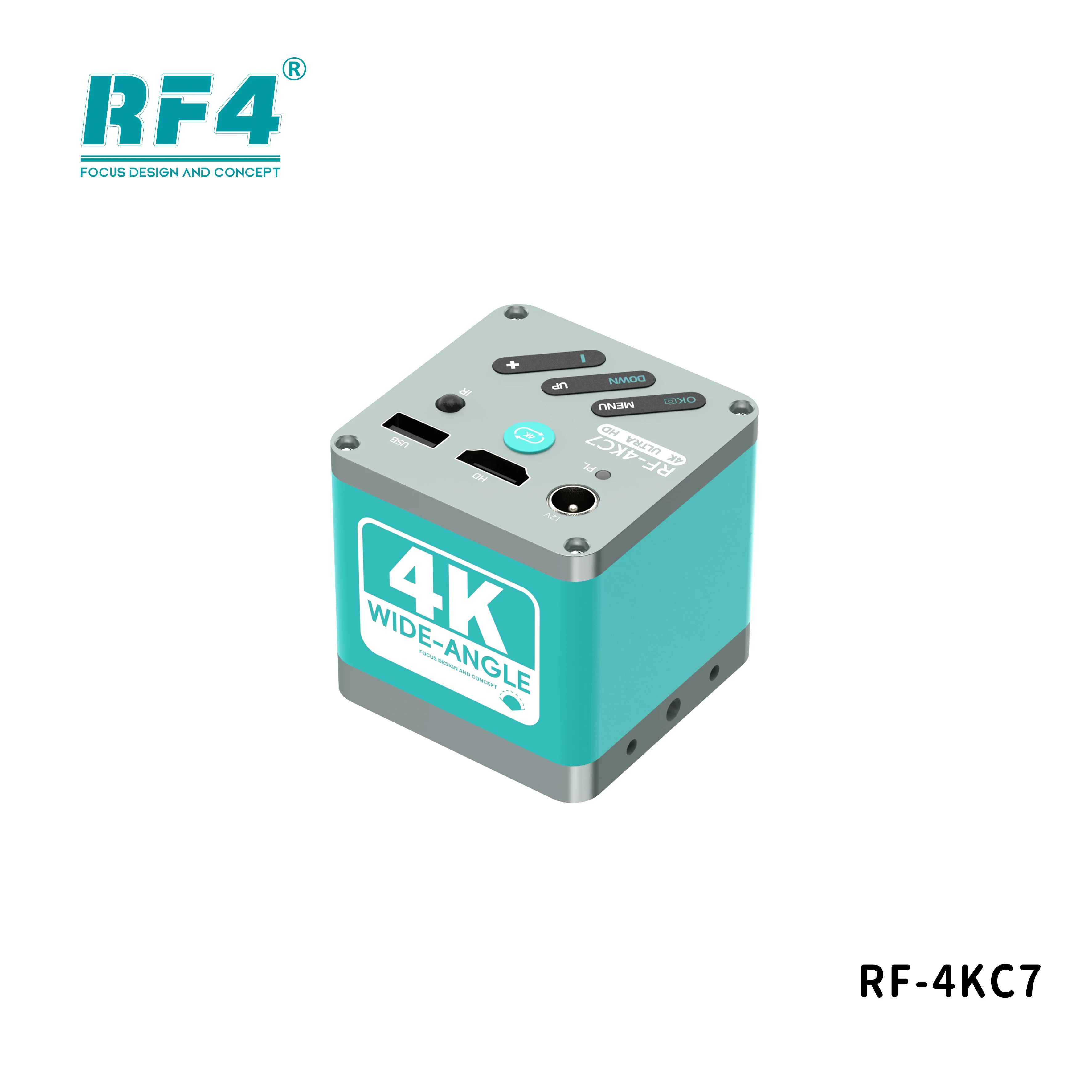 Recentemente RF4 RF-4KC7 fotocamera per microscopio industriale 4K a campo grande HDMI 1080P HD pixel 60FPS può scattare foto/registrare Video