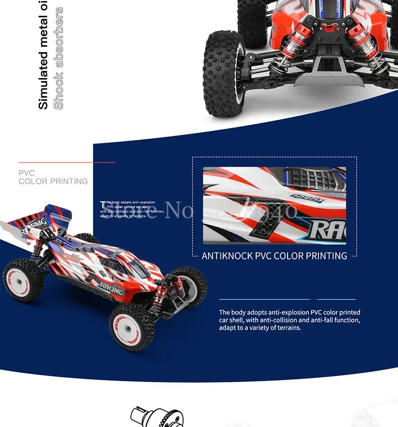 

1:12 Brushless 60KM/H Electric Remote Control Car 4WD Alloy Gear Independent Receiver Hydraulic Shock Absorber High Speed RC Car