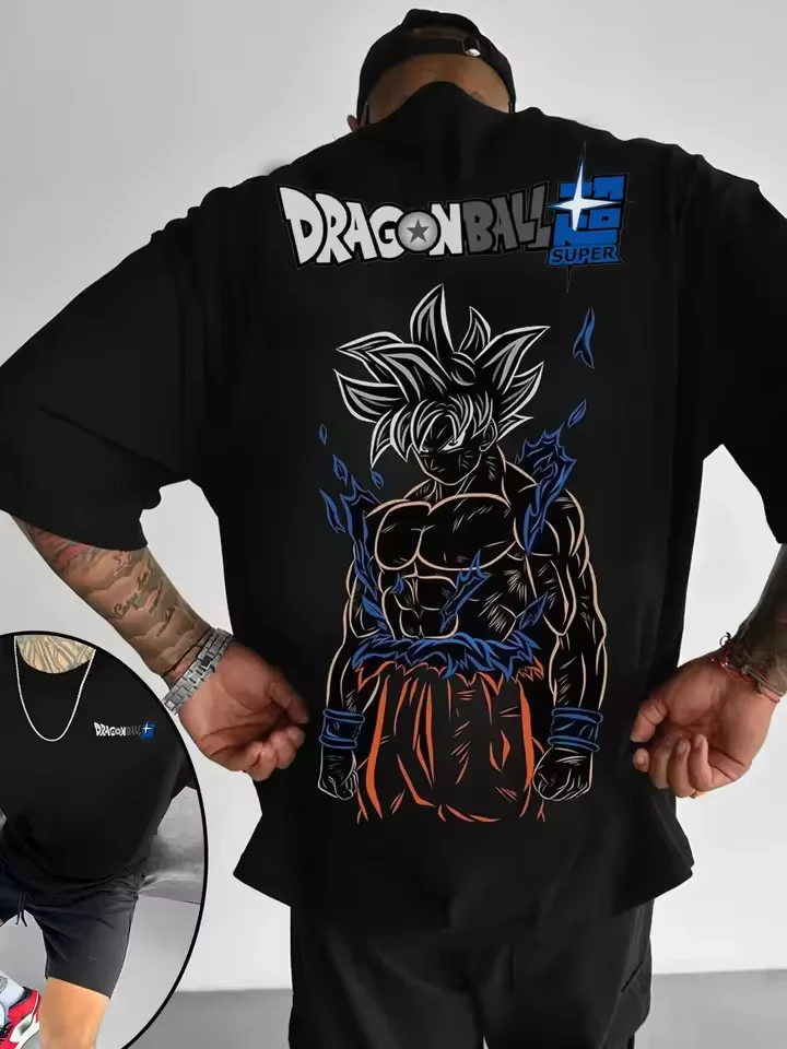 

Anime Dragon Ball Super Boy T-Shirt Sun Wukong T-Shirt Men's Cartoon Short Sleeve Children's Top Boys Loose T-Shirt