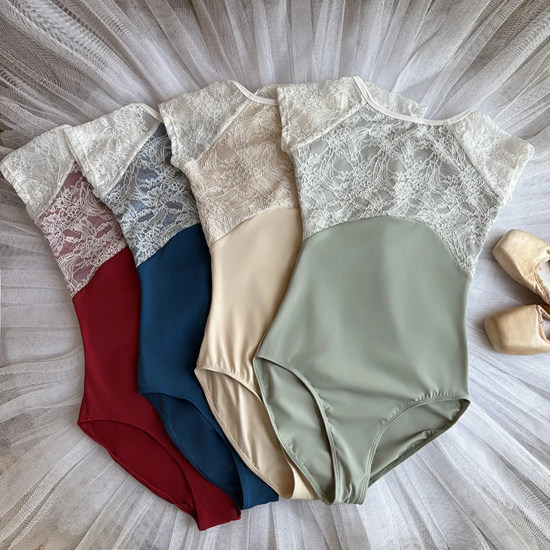 Traje de dança de balé adulto feminino personalizado roupa de ginástica de uma peça, roupa de performance de prática de yoga aérea vestido tutu