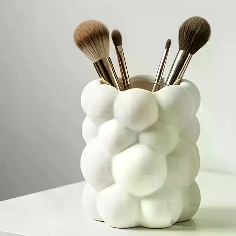 3D Printed Desk Storage Box Cloud-shaped Nordic Style Pencil Holder Ornaments Decoration Makeup Brush Storage Office Desktop