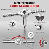 VMAN 66in1 Multifunction Ratchet Screwdriver Set Multi Magnetic Bits Mini Repair Tool Kit Household Tool For PC & Desk Etc. 3