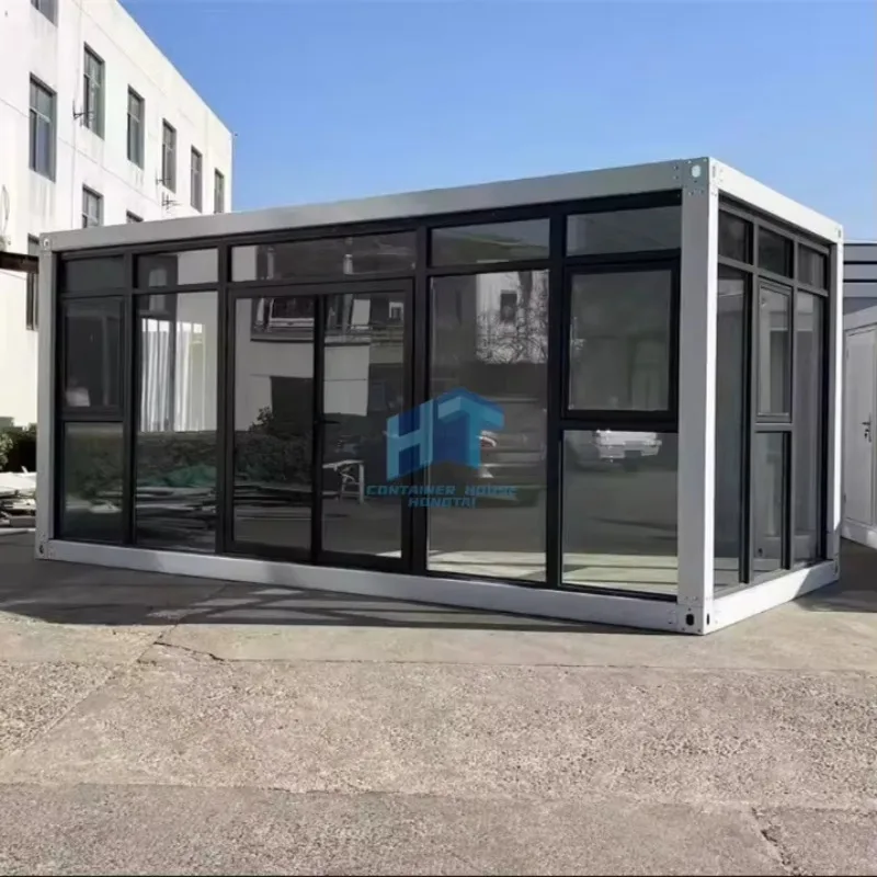 وحدات حديثة 20ft زجاج مصغر جاهز للمكتب المحمول طقم جاهز للمقصورة حاوية منزلية لاستخدام غرفة النوم