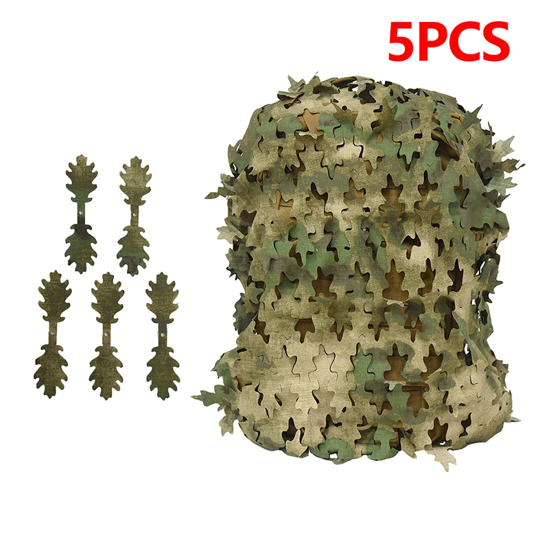 5Pcs 3D Camouflage Helmet Strips Tactical Paintball DIY Decorate Strips For Backpack Airsoft Helmet Suit Accessories