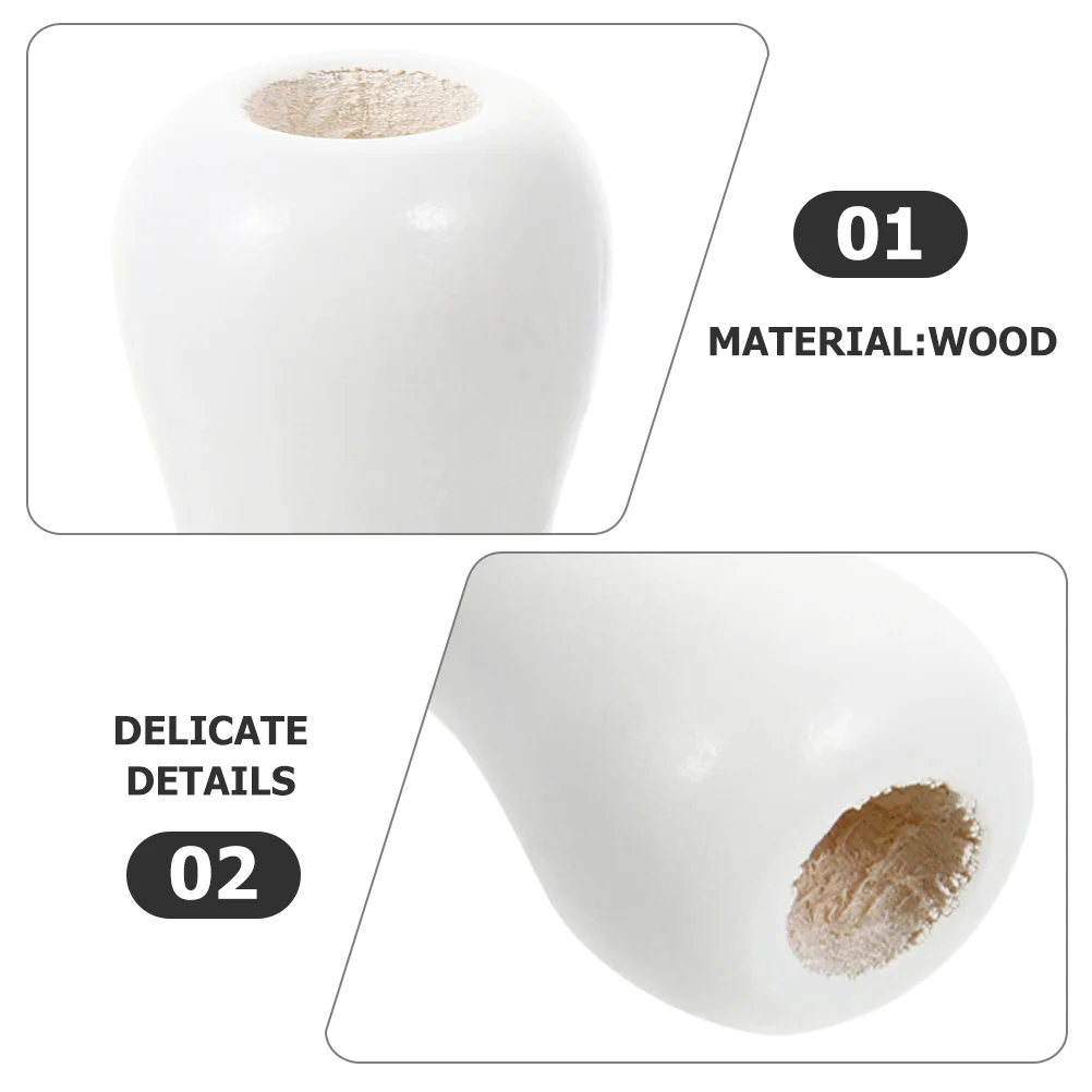 6Pcs Wood Cord Tassel Window Blind Shades Wood Cord Knobs Drops Pull Ends