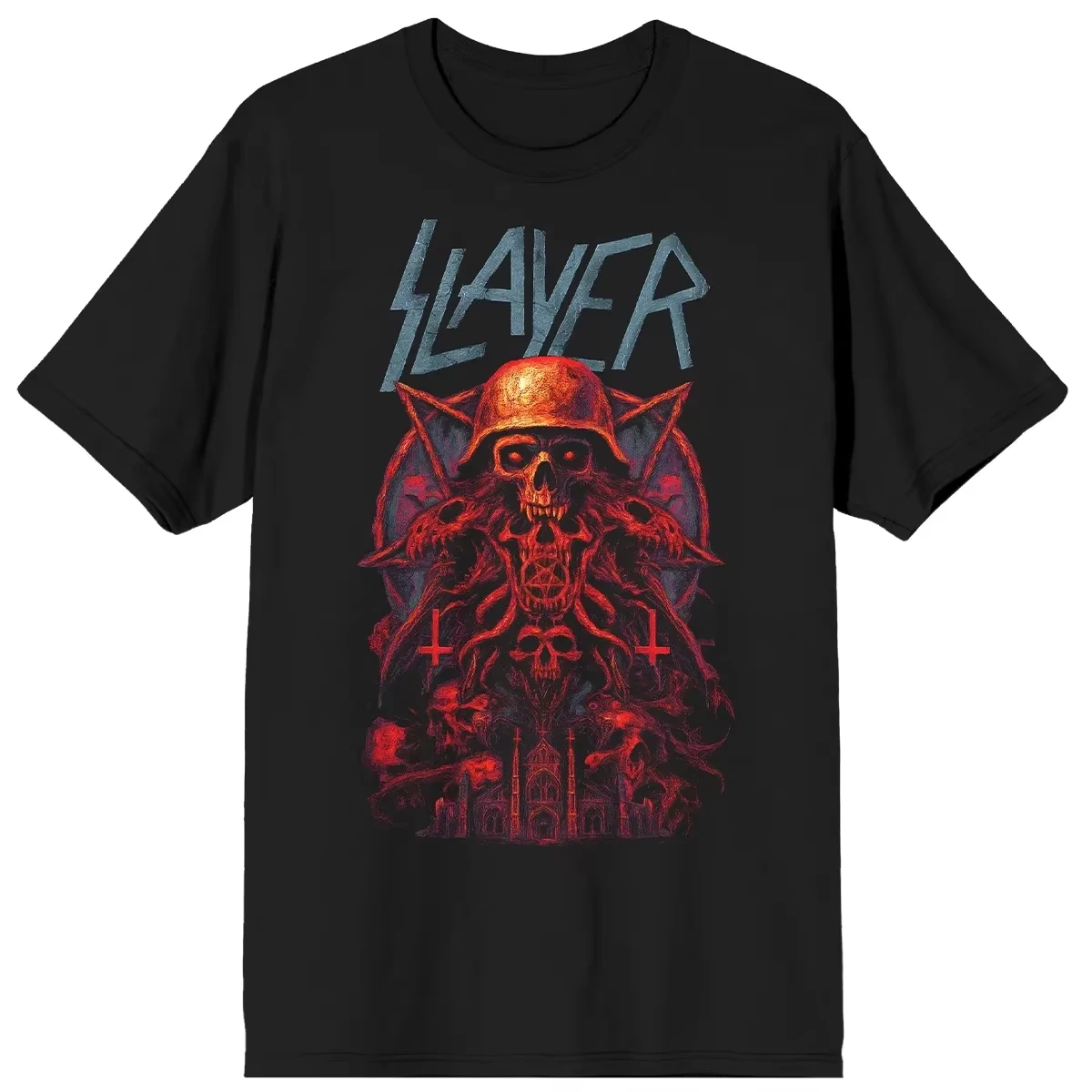 Slayer Minimalist Logo Iconic Thrash Metal Symbol Print Unisex Essential For Slayer Fans Comfortable Women And Men T-Shirt