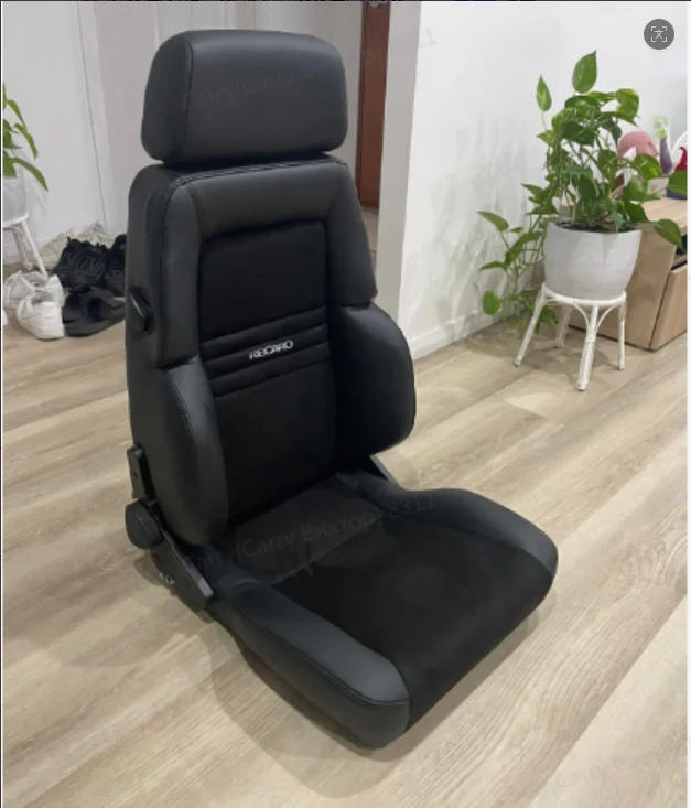 Professional Adjustable Car Racing Seat Bucket Sports Chair With Red Stitching - Universal Fit & Factory Stock
