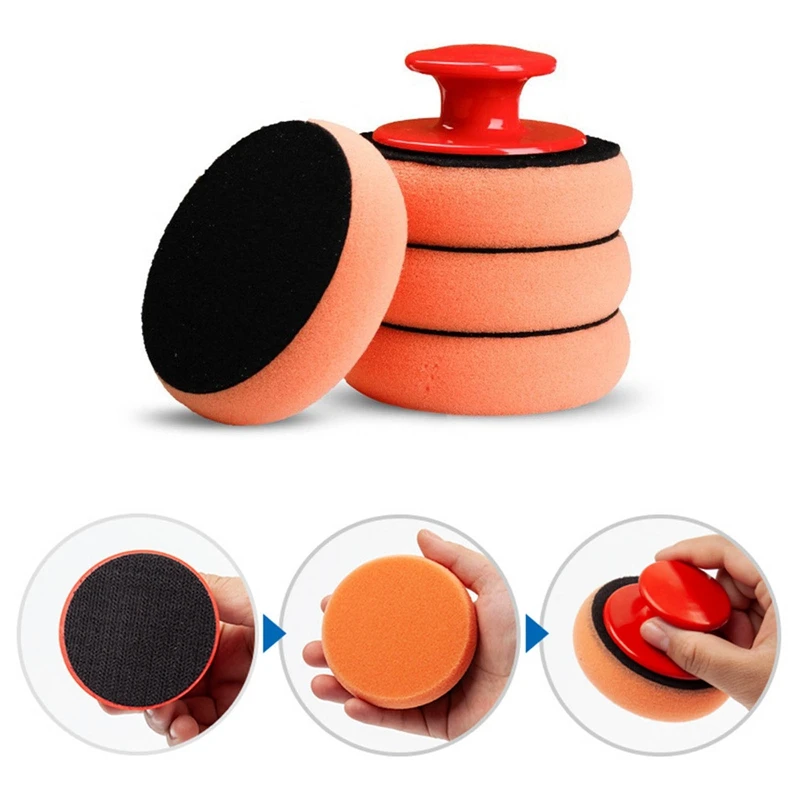 Car Wash Wax Polish Pad Polishing Pad Sponge Car Cleaning Cloth Wax Applicator For Auto Polisher Waxing Sponge Car Accessories