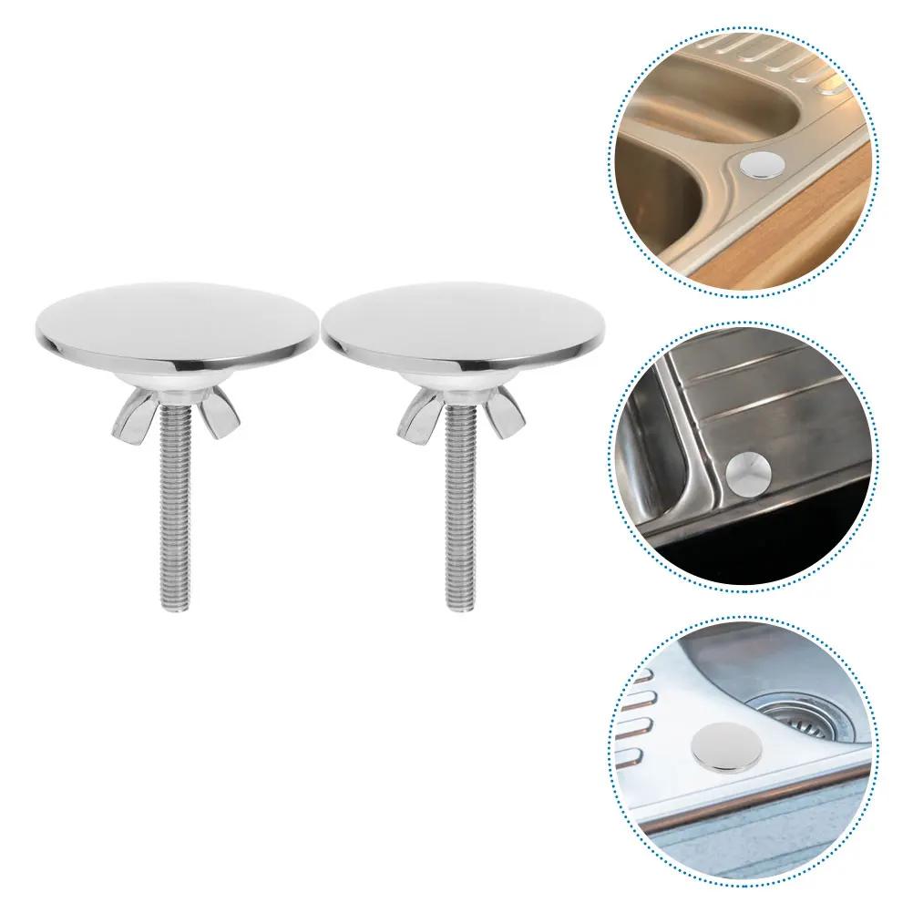 

2pcs Metal Hole Covers Decorative Plug Sealing Cap For Kitchen Basin Fixtures Accessories Hole Cover Kitchen Sink Accessories