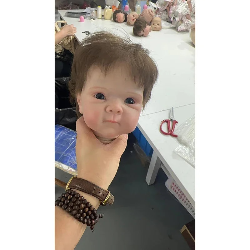 NPK 18inche 3D Painted Skin Bebe Sweet Face Bettie  With Rooted Hair Doll Parts Unassembly DIY Reborn Doll Kit Gift for Children