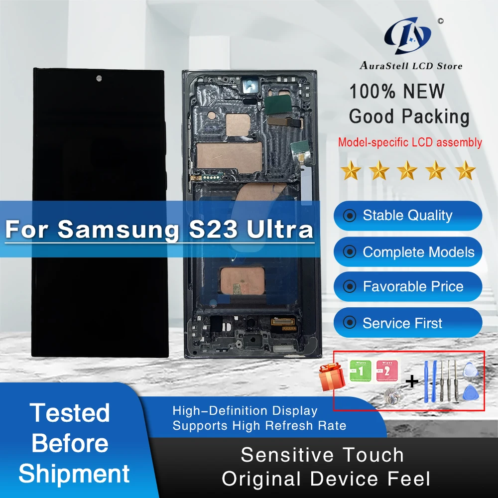 display-lcd-tft-incell-per-samsung-galaxy-s23-ultra-5g-s918-modulo-schermo-touch-pannello-digitalizzatore-assemblaggio-s918b-s918b-ds-parte-lcd