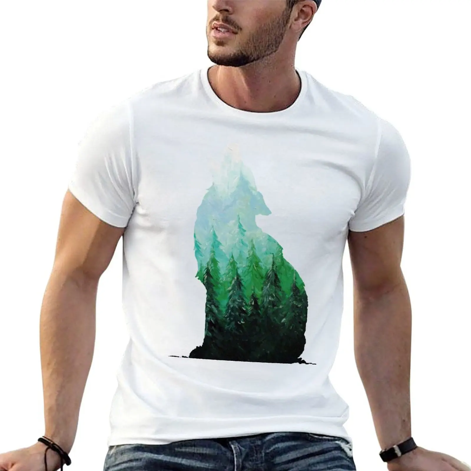 Howl at the Trees T-Shirt High Elasticity Sports T-Shirt