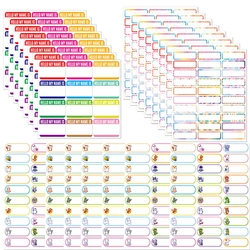 72-1320Pcs Name Tag Sticker Customize Stickers Classification Labels Children Stationery Water Bottle Pencil Writing for Gifts