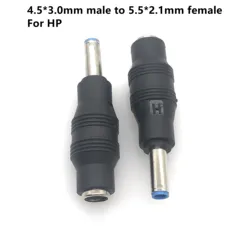 4.5*3.0mm Male Plug to 5.5*2.1mm Female Jack DC Power Charger Connector Adapter Laptop Charging for HP