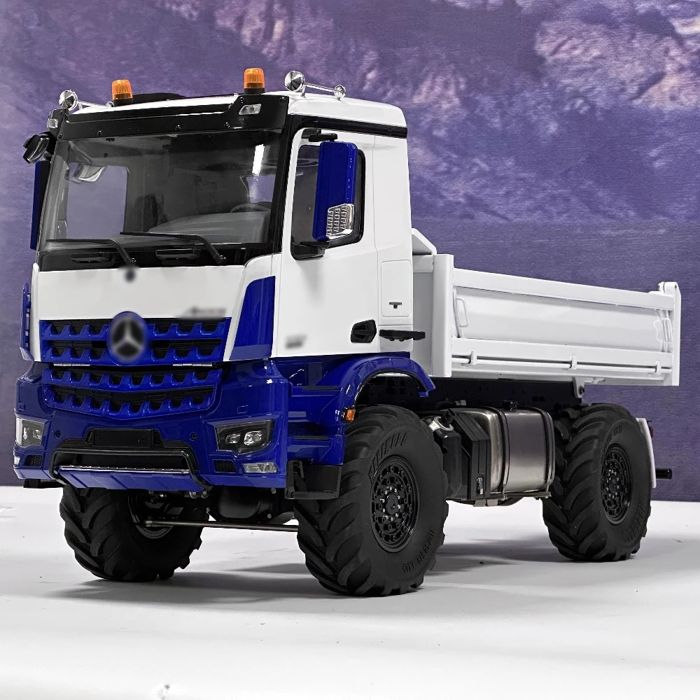 RC 4x4 Truck 1/14 Remote Control Hydraulic Lift Dumper Truck RTR Simulation Engineering Truck Metal Cargo Box Differential Lock