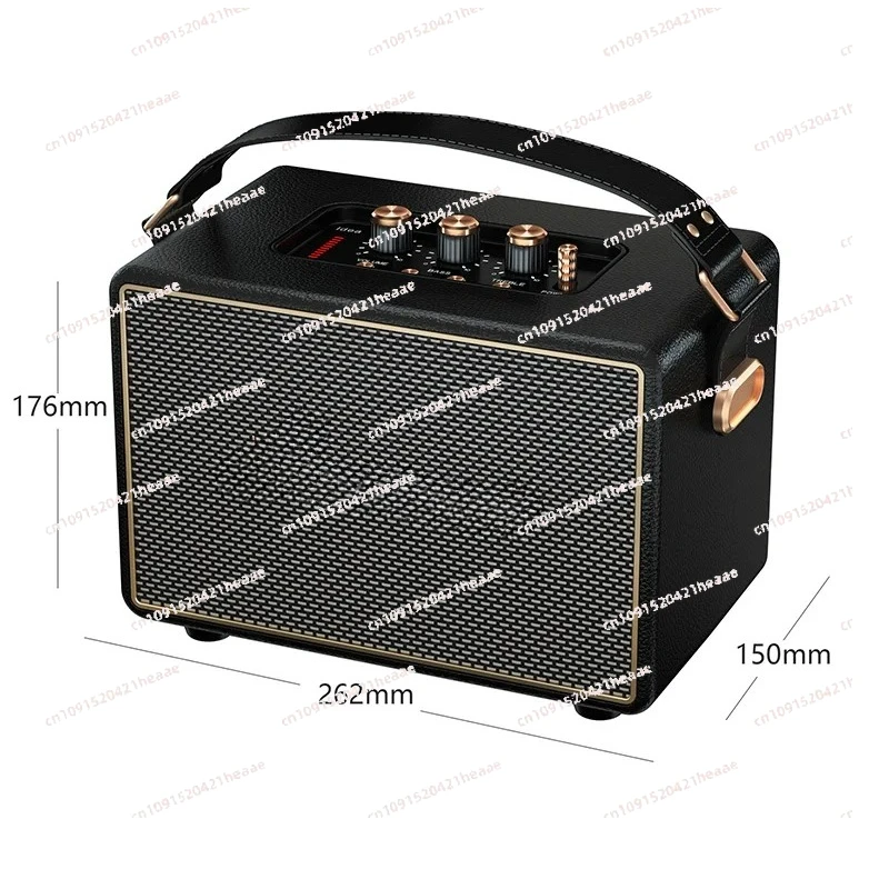 

Портативная беспроводная Bluetooth-колонка премиум-класса в ретро-стиле для вечеринок на открытом воздухе с ручкой