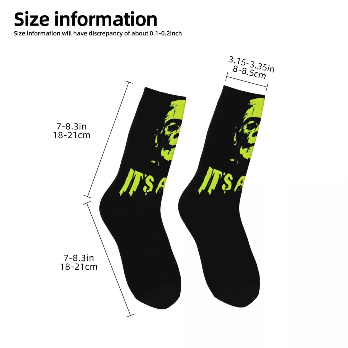 Monster Comuna enstein-chaussettes pour hommes et femmes, coupe-vent, belle impression, adaptées à toutes les saisons, cadeaux en élasthanne