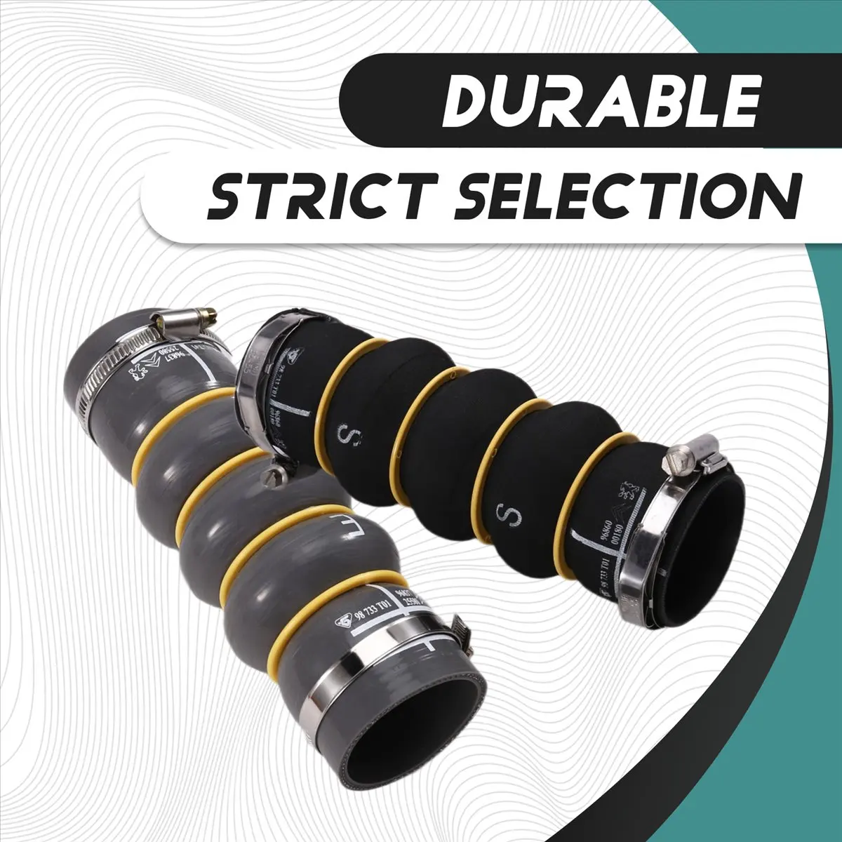 #18X Car Turbocharged Air Tube for Peugeot Citroen C4L C4SHIJIA DS4S 1.2T,Air Tube For Citroen,(ABS+Metal)