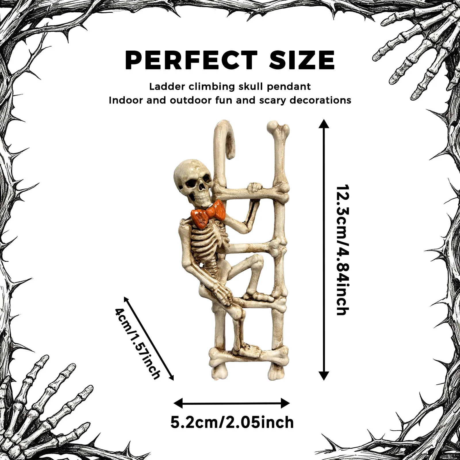 Halloween event skeleton person ladder hanging holiday party atmosphere decoration computer decoration skeleton pendant