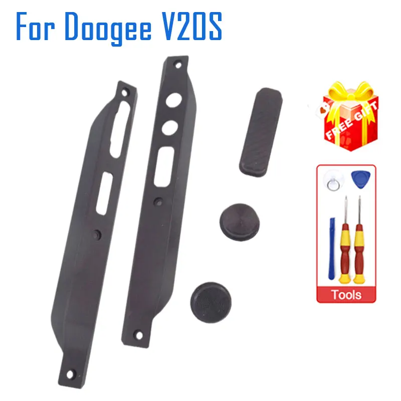 New Original DOOGEE V20S Aluminum Piece Left Right Decorative Parts With Volume Button Custom Key For DOOGEE V20S Smart Phone