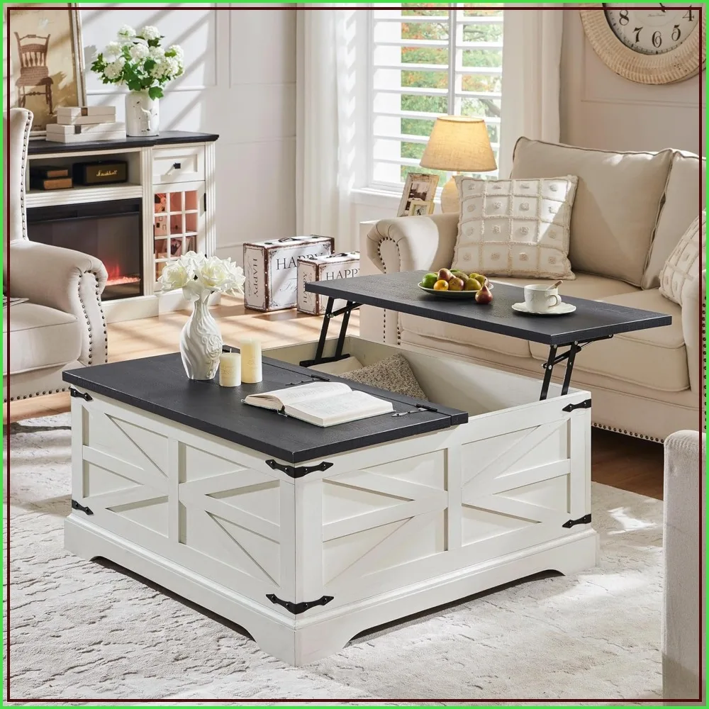 Farmhouse Square Lift-Top Coffee Table with 36
