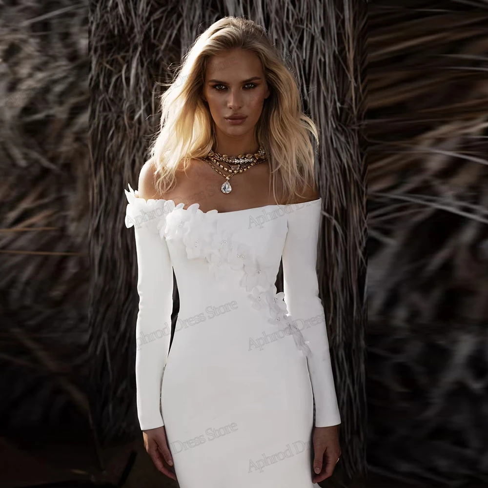 Vestidos de casamento modestos glamourosos vestidos de noiva rendas apliques fora do ombro robes graciosos vestidos de novia personalizado 2026