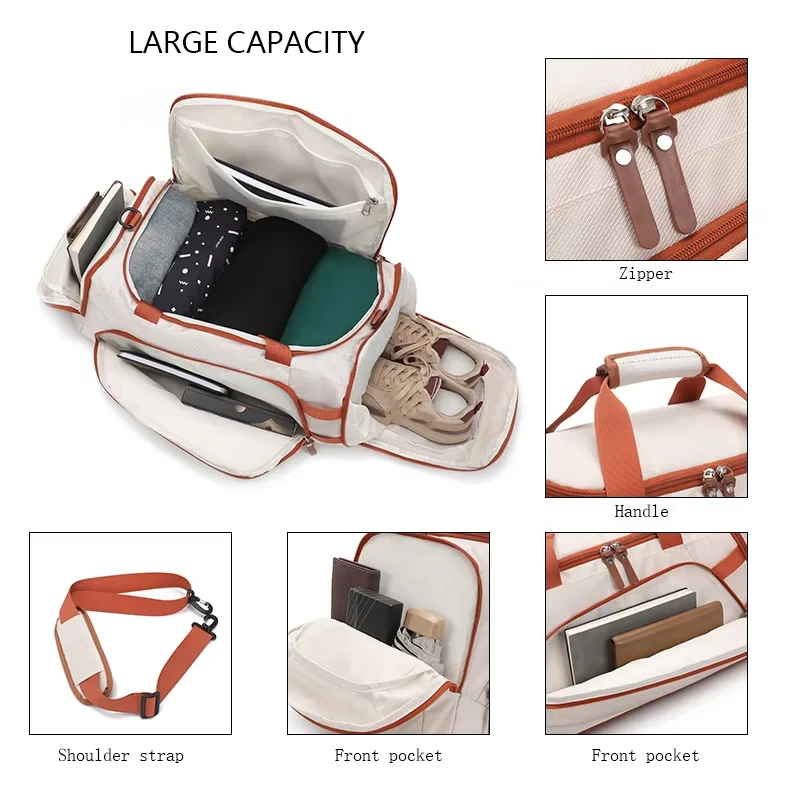 Gym Bag Fitness Training Backpack Large Capacity Sports Crossbody Bags with Shoes Pocket Waterproof Travel Pack Luggage Handbag