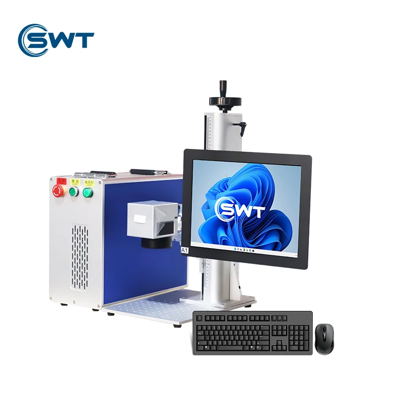

SWT Industrial 50W Split Fiber Laser Engraver for Deep Marking on Steel Titanium Tools Moulds CE Certified