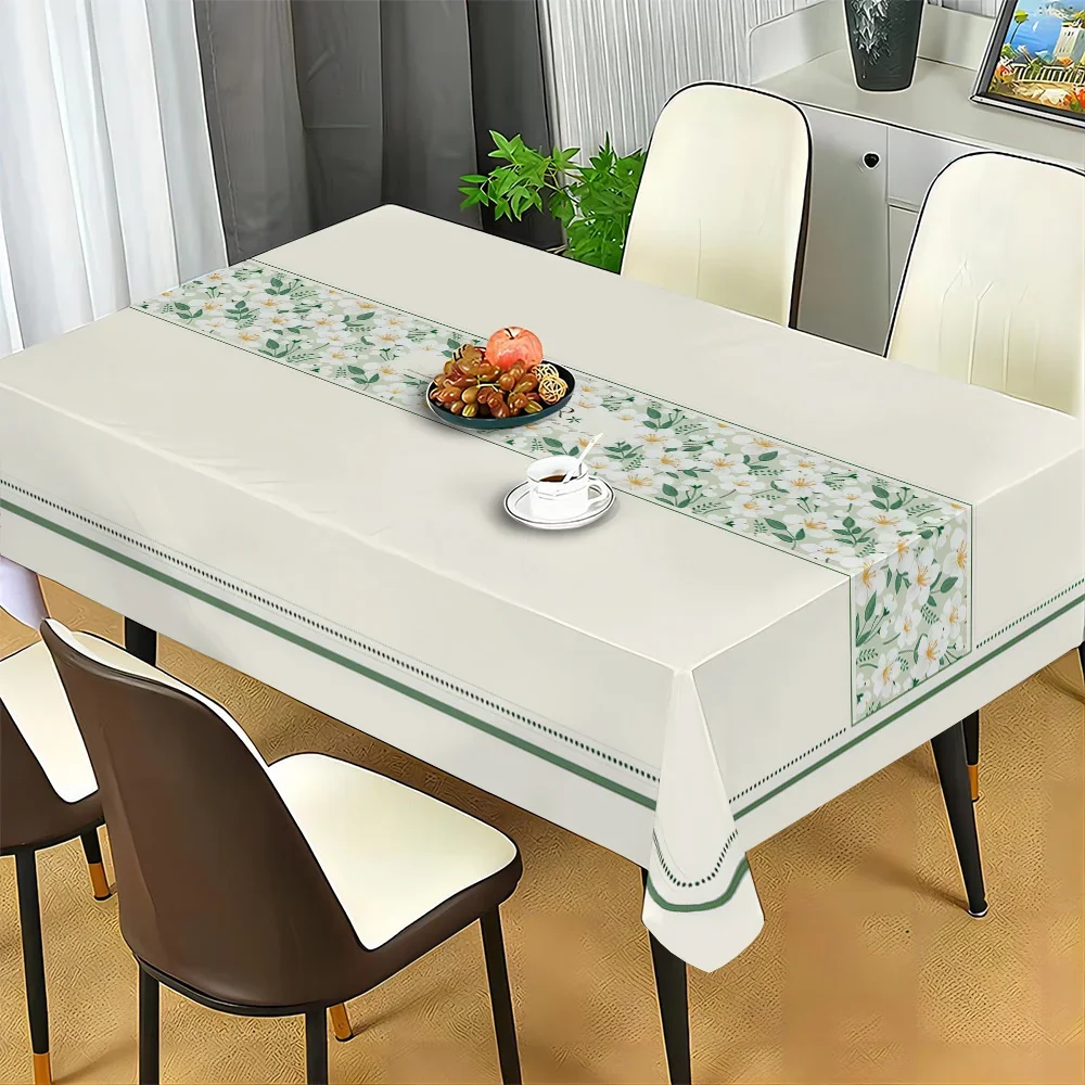 A polyester fiber tablecloth, a simple style covering for the tabletop