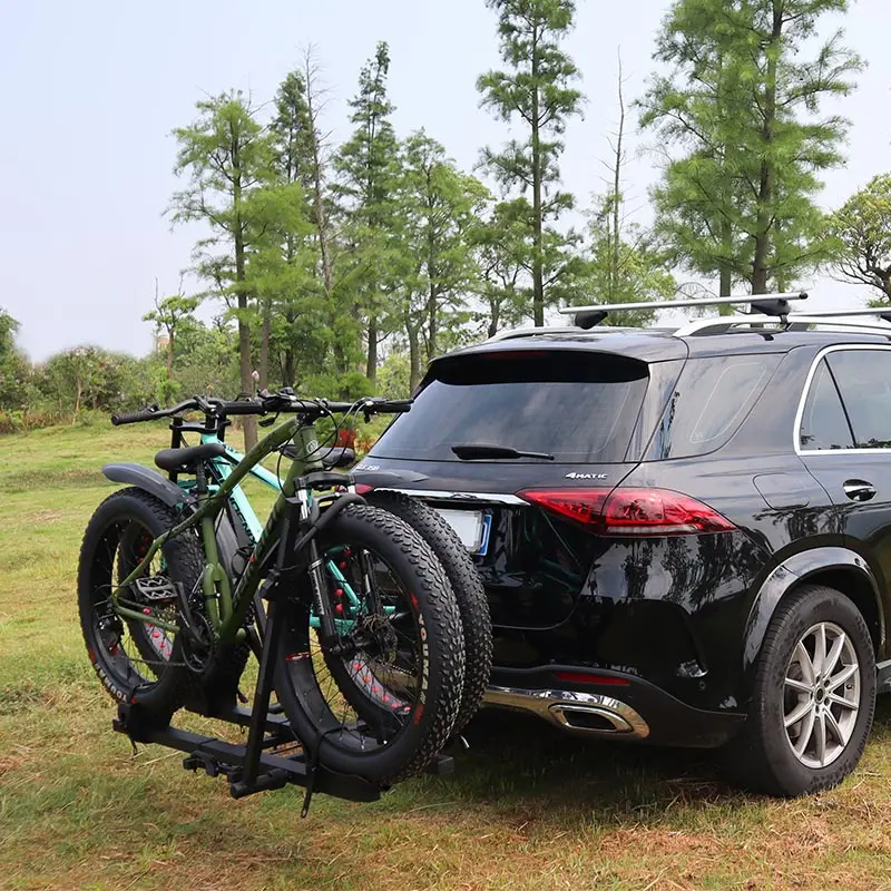 

STLF HITCH-MOUNTED 2 BICYCLE CAPACITY PLATFORM DESIGN FULL ADJUSTABILITY ALSO FITS MOUNTAIN BIKES ROAD BIKES and FAT TIRE Bike C