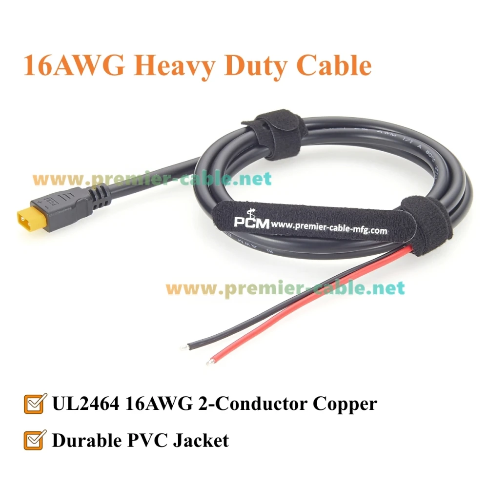 XT30 Stecker auf offenes Ende Stromkabel 16AWG XT30 Pigtail mit blankem Kabelende für RC-Akku, FPV-Drohne, LED-Licht, tragbare Powerstation – Detail 4